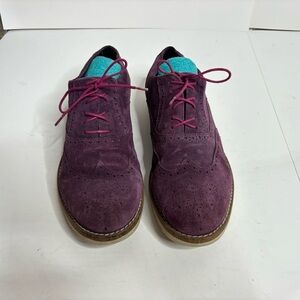 Kurt Geiger purple suede leather dress shoes 43